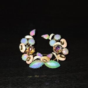 Austrian Pastel Rhinestones BROOCH